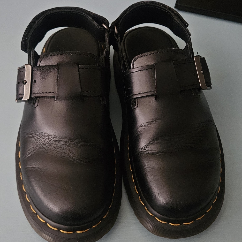 Black Doc Martens Singlback Mules